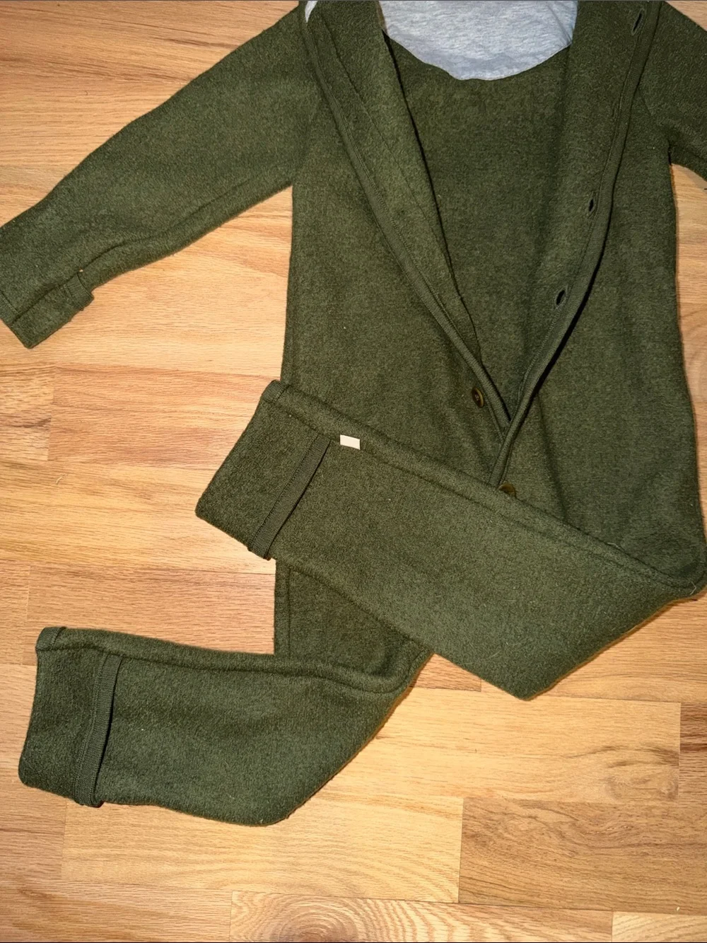 Disana Olive Green Boiled Wool Overall kids size EUR 98/104 US 2-3 years